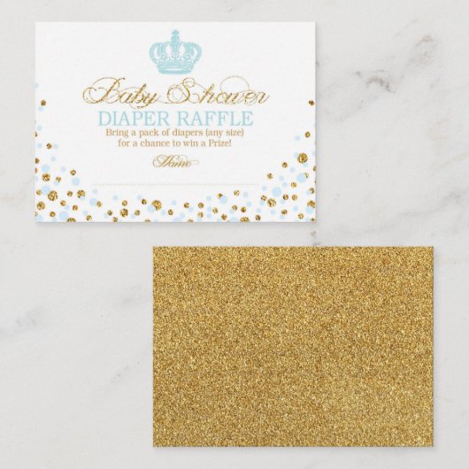 Raffelschein des Königlichen Kronprinzen Begleitkarte (Vorne/Hinten)