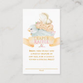 Raffelschein für Babymädchen und Vogelgewächse Visitenkarte (Vorderseite)