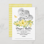 Raffelschein für das neutrale Elefantenduschendusc Begleitkarte (Vorne/Hinten)