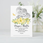 Raffelschein für das neutrale Elefantenduschendusc Begleitkarte (Stehend Vorderseite)