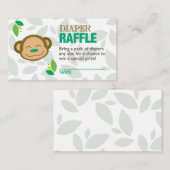 Raffelschein für den grünen Affen Begleitkarte (Vorne/Hinten)