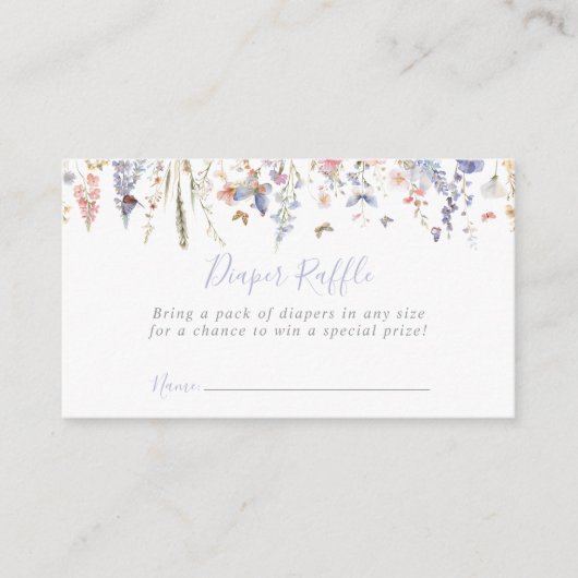 Raffelschein für die Sommer-Multicolor-Wildblume Begleitkarte (Vorderseite)