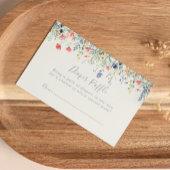 Raffelschein für die Wildblume mit mehreren Farben Begleitkarte