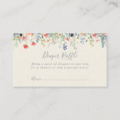 Raffelschein für die Wildblume mit mehreren Farben Begleitkarte (Vorderseite)