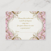 Raffelschein für Girl Diaper Begleitkarte (Rückseite)