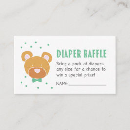 Raffelschein für grünen Bär Begleitkarte