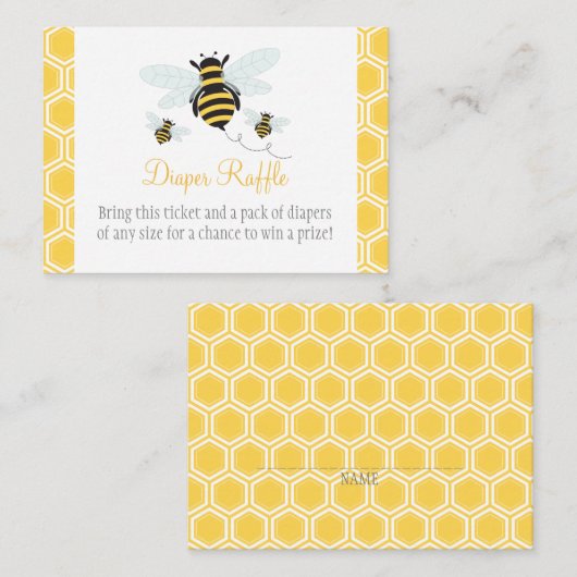 Raffelschein für Hummeln Begleitkarte (Vorne/Hinten)