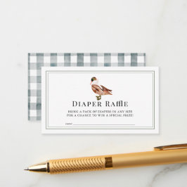 Raffelschein für klassische Ente/Mallard-Würfel Begleitkarte