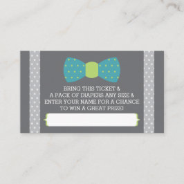 Raffelschein für kleine Männer, Aquamarin, Limon, Begleitkarte