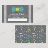 Raffelschein für kleine Männer, Aquamarin, Limon, Begleitkarte (Vorne/Hinten)