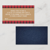 Raffelschein für kleine Männer, Lumberjack Begleitkarte (Vorne/Hinten)