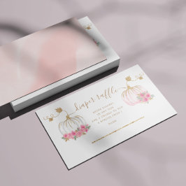 Raffelschein für Pink und Gold Pumpkin Begleitkarte