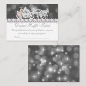 Raffelschein für Rosa und Grau Begleitkarte (Vorne/Hinten)