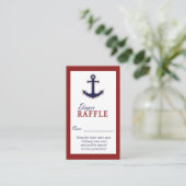 Raffelschein für rote und blaue Windeln Begleitkarte (Stehend Vorderseite)