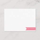 Raffelschein für Zickzack Windeln in Schwarz und B Begleitkarte (Rückseite)