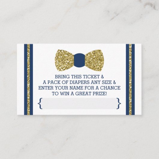 Raffelschein, Gold, Marine Begleitkarte (Vorderseite)