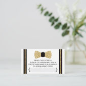 Raffelschein, Gold, Schwarz Begleitkarte (Stehend Vorderseite)