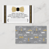 Raffelschein, Gold, Schwarz Begleitkarte (Vorne/Hinten)