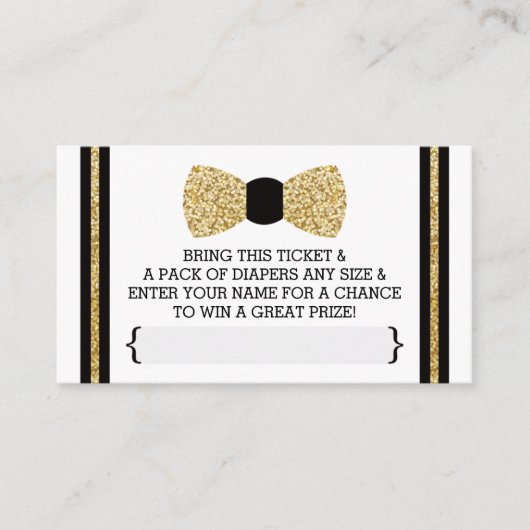 Raffelschein, Gold, Schwarz Begleitkarte (Vorderseite)