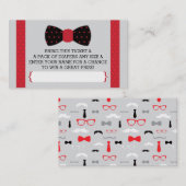 Raffelschein, schwarz, rot begleitkarte (Vorne/Hinten)