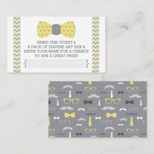 Raffelscheine, gelb, grau begleitkarte (Vorne/Hinten)