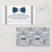 Raffelscheine, Navy Blue, Grau Begleitkarte (Vorne/Hinten)