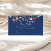 RaffelTicket für Boho Multicolor-Wildblume Begleitkarte