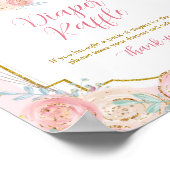 Raffelzeichen für rosa und goldene Karusselle Poster (Ecke)