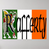 Rafferty Celtic Dragon Print Poster (Vorne)