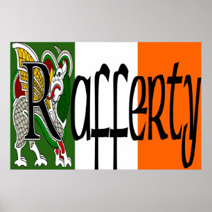 Rafferty Celtic Dragon Print Poster