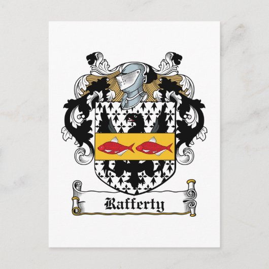 Rafferty Familienwappen Postkarte (Vorderseite)