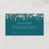 Raffetikett für grüne Windeln in mehrfarbiger Wild Begleitkarte (Vorderseite)