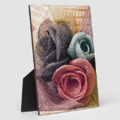 Raffia-Rose Fotoplatte (Seite)