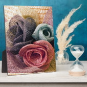 Raffia-Rose Fotoplatte (Seite)