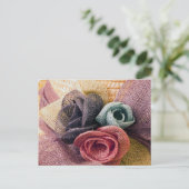 Raffia-Rose Postkarte (Stehend Vorderseite)