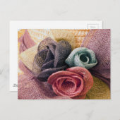 Raffia-Rose Postkarte (Vorne/Hinten)