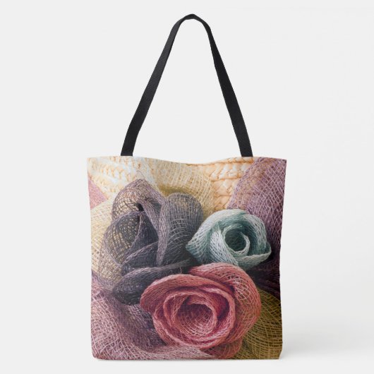 Raffia-Rose Tasche (Rückseite)