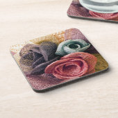 Raffia-Rose Untersetzer (Linke Seite)