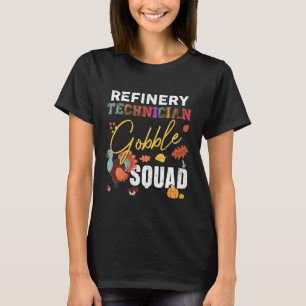 Raffinerie-Techniker Gobble Squad Thanksgiving-Mat T-Shirt