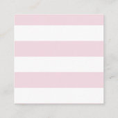 Raffinerieanfrage für rosa Stripe Gold Baby Dusche Begleitkarte (Rückseite)