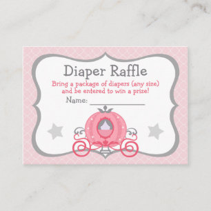 Raffingtickets für die Princess Carriage Baby Girl Begleitkarte