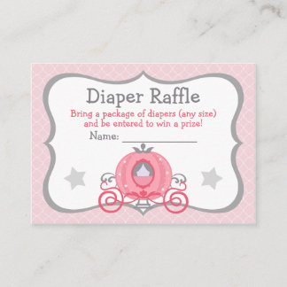 Raffingtickets für die Princess Carriage Baby Girl Begleitkarte