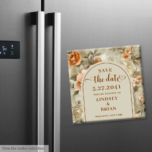 Raffiniert Boho Neutral Elfenbein Salbei Save Date Magnet