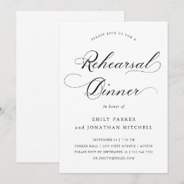 raffiniert | Kalligrafisches Hochzeitessen Probe Einladung