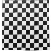 Raffiniert kariert, Schwarz-Weiß, Modern Duschvorhang (Vorderseite)