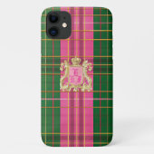 Raffiniert Mit Monogramm rosa und grün Kariert Case-Mate iPhone Hülle (Rückseite)