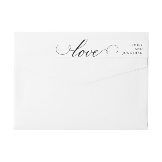 raffiniert | Schwarz-Weiß-Hochzeitskalligraphie (Rückseite)