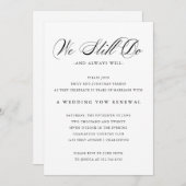 raffiniert | Schwarz-Weiß-Hochzeitstag Einladung (Vorne/Hinten)