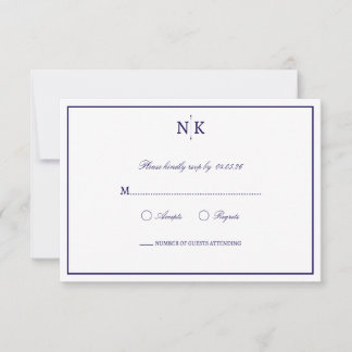 Raffiniert und Klassisch RSVP Karte