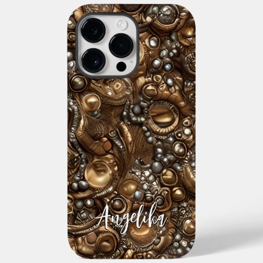 Raffiniert und raffiniert: Moderne Imitate Leder Case-Mate iPhone Hülle (Rückseite)